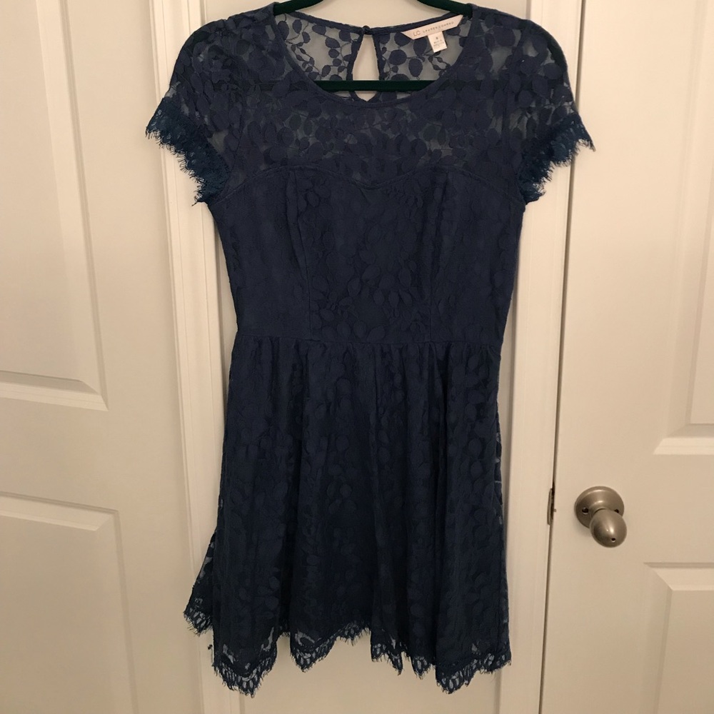 Gorgeous Teal Lace Lauren Conrad Cocktail Dress